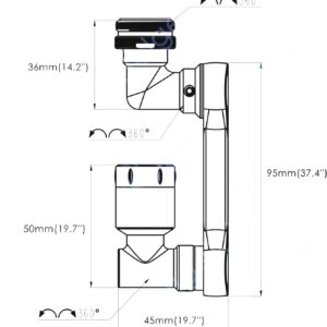 Genpe Brushed Golden Swivel Faucet Extender Universal 1080 Rotation Robotic Arm Swivel Extension Kitchen Sink Aerator Extender with 2 Water Outlet Modes