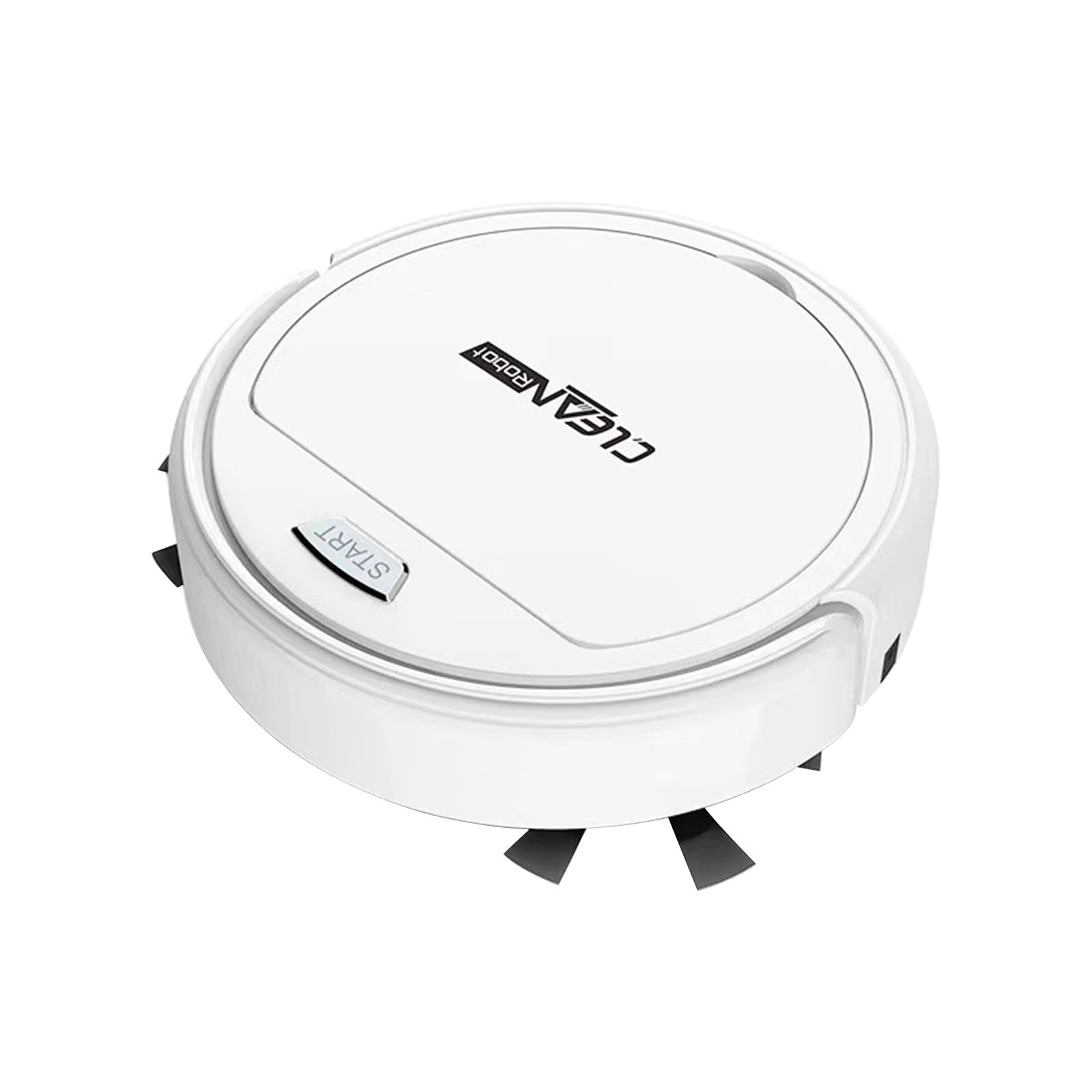 Robot Vacuum Cleaner, Self Detects Stairs Pet Hair Smart Navigation 3 In 1 Robotic Vacuum Cleaner With Watertank/Dustbin/Brush, Blocked By Hair, Remote/App, Ideal for Home Office Carpet Tile (White)