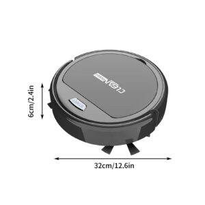 Robot Vacuum Cleaner, Self Detects Stairs Pet Hair Smart Navigation 3 In 1 Robotic Vacuum Cleaner With Watertank/Dustbin/Brush, Blocked By Hair, Remote/App, Ideal for Home Office Carpet Tile (White)