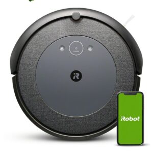 iRobot Roomba i series EVO Wi-Fi Connected Robot Vacuum, Good for Pet Hair, Carpets, Hard Floors, Self-Charging, Black, with MTC Microfiber Cloth