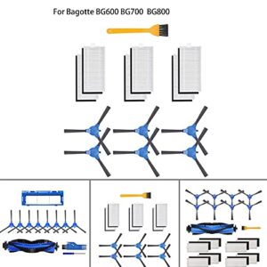 Vacuum cleaner replacement parts Fit for Bagotte BG600 BG700 BG800 Robotic Vacuum Cleaner Replacement Kit Smart Vacuum Cleaner Robot Sweeper Tool Accessories Vacuum cleaner accessories (Color : C)