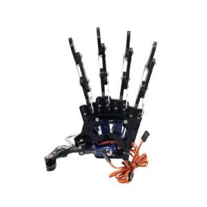 Robotic Robot Hand with Servos Five Fingers Clamper Claw Gripper Mechanical Arm for Assembled for DIY Robot kit (Color : Left Hand)