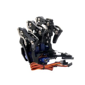 Robotic Robot Hand with Servos Five Fingers Clamper Claw Gripper Mechanical Arm for Assembled for DIY Robot kit (Color : Left Hand)