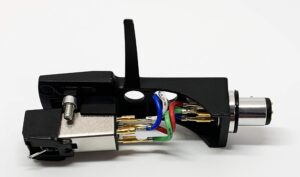 black headshell, mount, cartridge and conical stylus, needle for technics sl-1200, sl-1210, sl-1600, sl-1610, sl-1700, sl-235, sl-23a, sl-b2