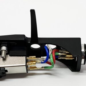 Black Headshell, Mount, Cartridge and Conical stylus, needle for Technics SL-1200, SL-1210, SL-1600, SL-1610, SL-1700, SL-235, SL-23A, SL-B2