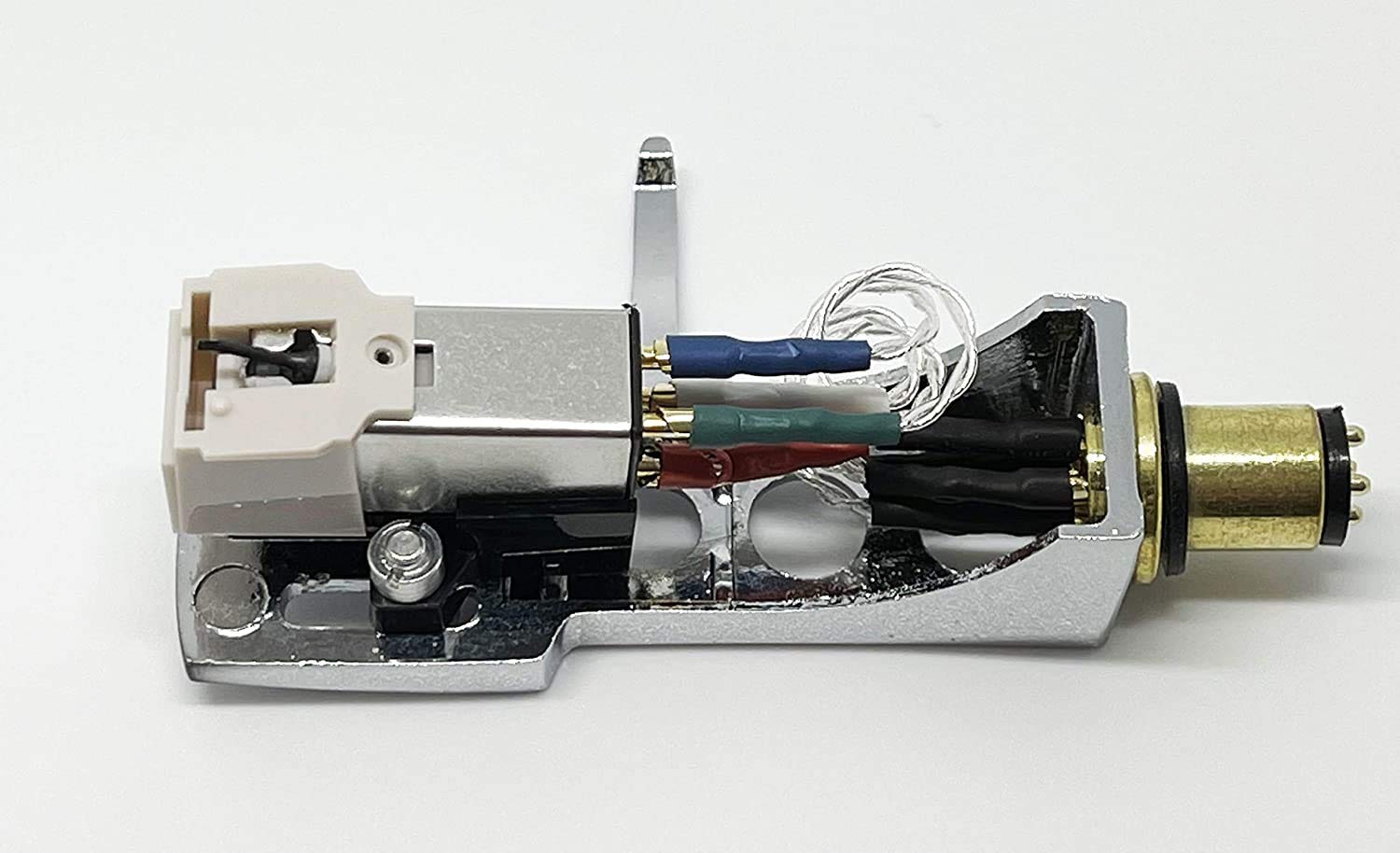 Cartridge, conical Stylus, needle with mounting bolts and Chrome Headshell for Technics SL-1200, SL-1210, SL-1600, SL-1610, SL-1700, SL-235, SL-23A, SL-B2