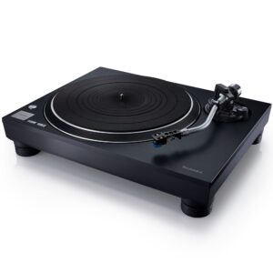 technics turntable, premium class hifi record player with coreless direct, stable playback, audiophile-grade cartridge and auto-lift tonearm, dustcover included – sl-100c, black (sl-100c-k)