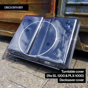 Decksaver DS-PC-SL1200 - Polycarbonate Cover compatible with Technics SL1200, SL1210, Pioneer DJ PLX-1000, PLX-CRSS12 Turntable Dust Cover, DJ Equipment Cover for Travel and Everyday Protection