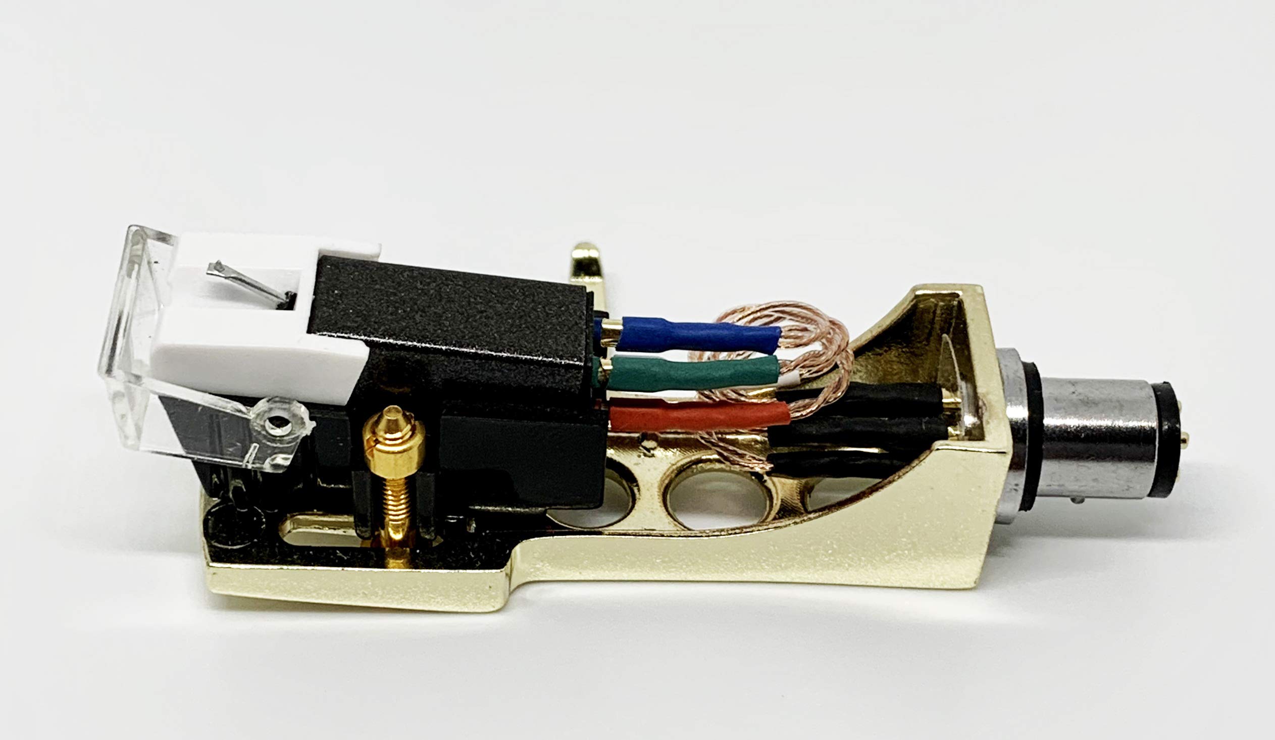 Cartridge and Stylus, Conical needle and Gold Plated Headshell with mounting bolts Technics SL-1200, SL-1210, SL-1600, SL-1610, SL-1700, SL-235, SL-23A, SL-B2, SL-B202