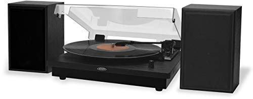 Jensen JTA-315 Dual Bluetooth Turntable (33/45/78 RPM) - 20 Watts (Black)