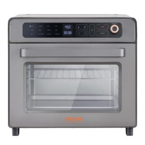 vevor 12-in-1 air fryer toaster oven, 25l convection oven, 1700w stainless steel toaster ovens countertop combo with grill, pizza pan, gloves, 12 slices toast, 12-inch pizza, home and commercial use