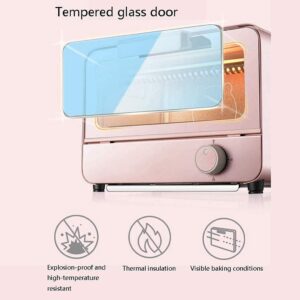 9L Mini Oven,with 800W Adjustable Temperature 50-230 ℃ and 30 Minutes Timer Household Baking Multifunctional Cake Oven (Pink)