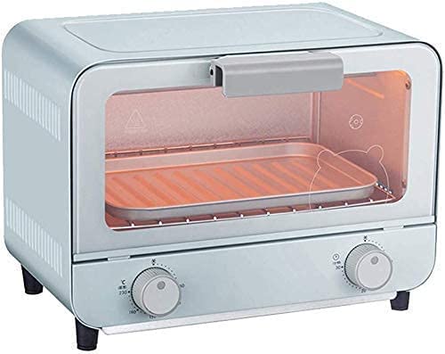 9L Mini Oven,Adjustable Temperature 60-230 ℃ and 30 Minutes Timer Multifunctional Home Baking Oven Baking Cake Convection Countertop Toaster Oven (Blue)