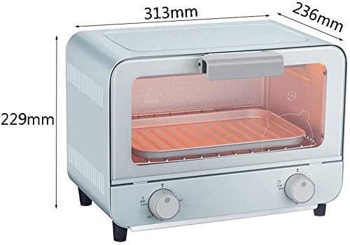 9L Mini Oven,Adjustable Temperature 60-230 ℃ and 30 Minutes Timer Multifunctional Home Baking Oven Baking Cake Convection Countertop Toaster Oven (Blue)