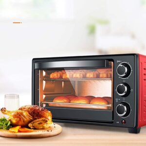 Mini Oven 23 L,Electric Oven 1300 W Adjustable Temperature 70-250 ℃ and 60 Minutes Timer with 3 Heating Functions for Baking Cooking Grill (Black)