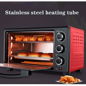 Mini Oven 23 L,Electric Oven 1300 W Adjustable Temperature 70-250 ℃ and 60 Minutes Timer with 3 Heating Functions for Baking Cooking Grill (Black)