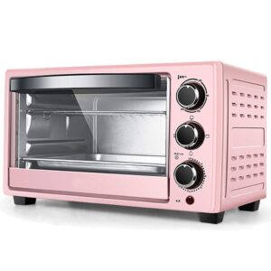 mini oven 23 l,electric oven 1300 w adjustable temperature 70-250 ℃ and 60 minutes timer with 3 heating functions for baking cooking grill toaster oven happy life