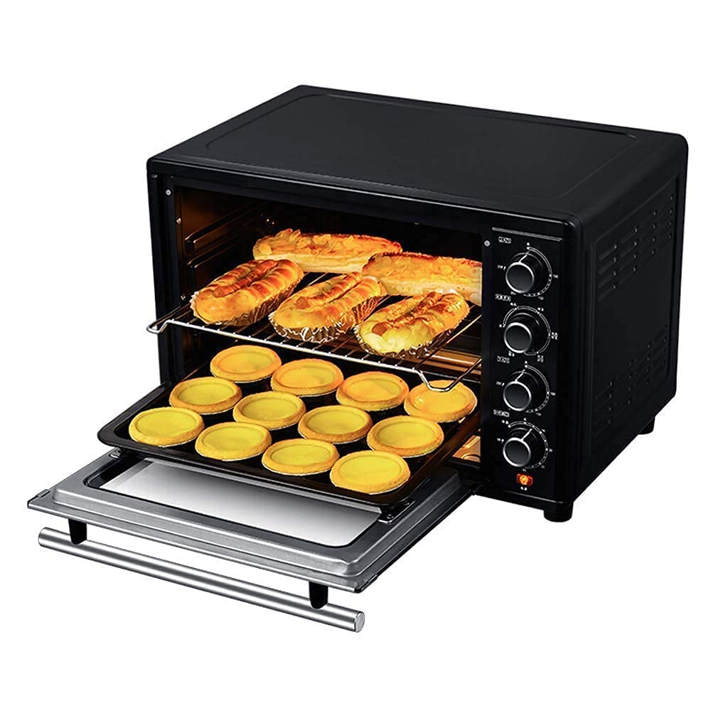 38L Black Mini Oven Adjustable Temperature 0-250 ℃ and 60 Minute Timer 5 Baking Modes Household Multi-Function Electric Oven Double Glass Door 1800W Commodity Code: LXJ-65