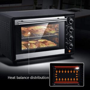 38L Black Mini Oven Adjustable Temperature 0-250 ℃ and 60 Minute Timer 5 Baking Modes Household Multi-Function Electric Oven Double Glass Door 1800W Commodity Code: LXJ-65