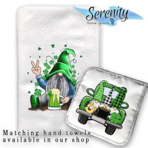 St Paddys Day | Saint Patricks Day | Spring Decorative Kitchen Hot Plate Pot Holder Oven Mitt Set | Leprechaun Shamrock Clover Green Gold Gnome | Cute Decoration