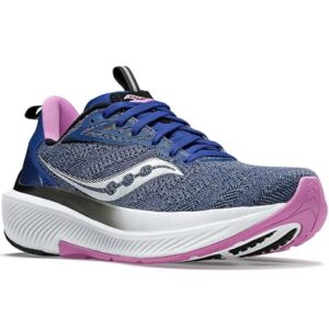 Saucony Echelon 9, Running Shoe Womens, Indigo/Grape, 8.5