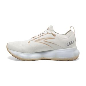 Brooks Women’s Glycerin StealthFit 20 Neutral Running Shoe - White/Khaki - 9 Medium