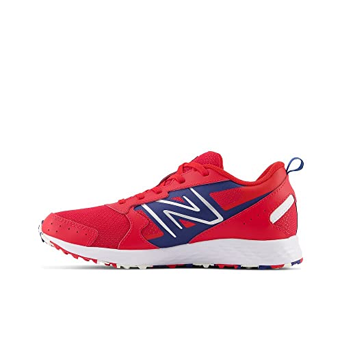 New Balance Boy's Fresh Foam 650 V1 Lace-up Running Shoe, Team Red/Night Sky/White, 7 big kid