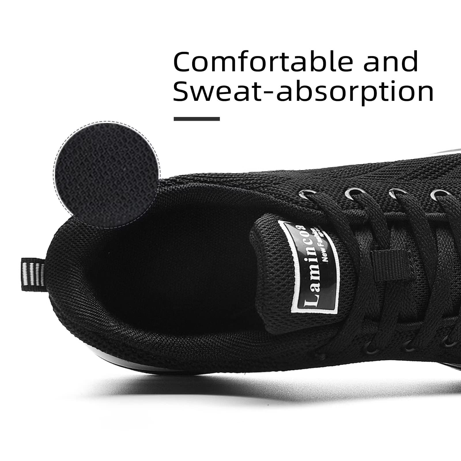 ZOOMCO Womens Air Running Shoes Womens Walking Shoes Lightweight Women Sneakers Air Cushion Tennis Shoes for Gym Workout Sports Black