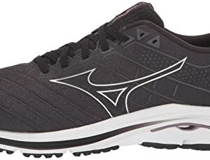 Mizuno Women's Wave Inspire 18 Running Shoe, Black/Silver, 10