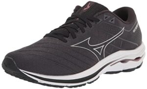 mizuno women's wave inspire 18 running shoe, black/silver, 10