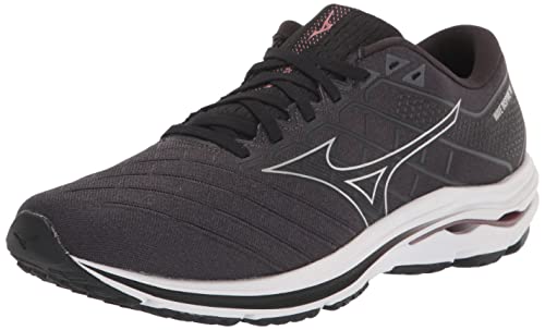 Mizuno Women's Wave Inspire 18 Running Shoe, Black/Silver, 10