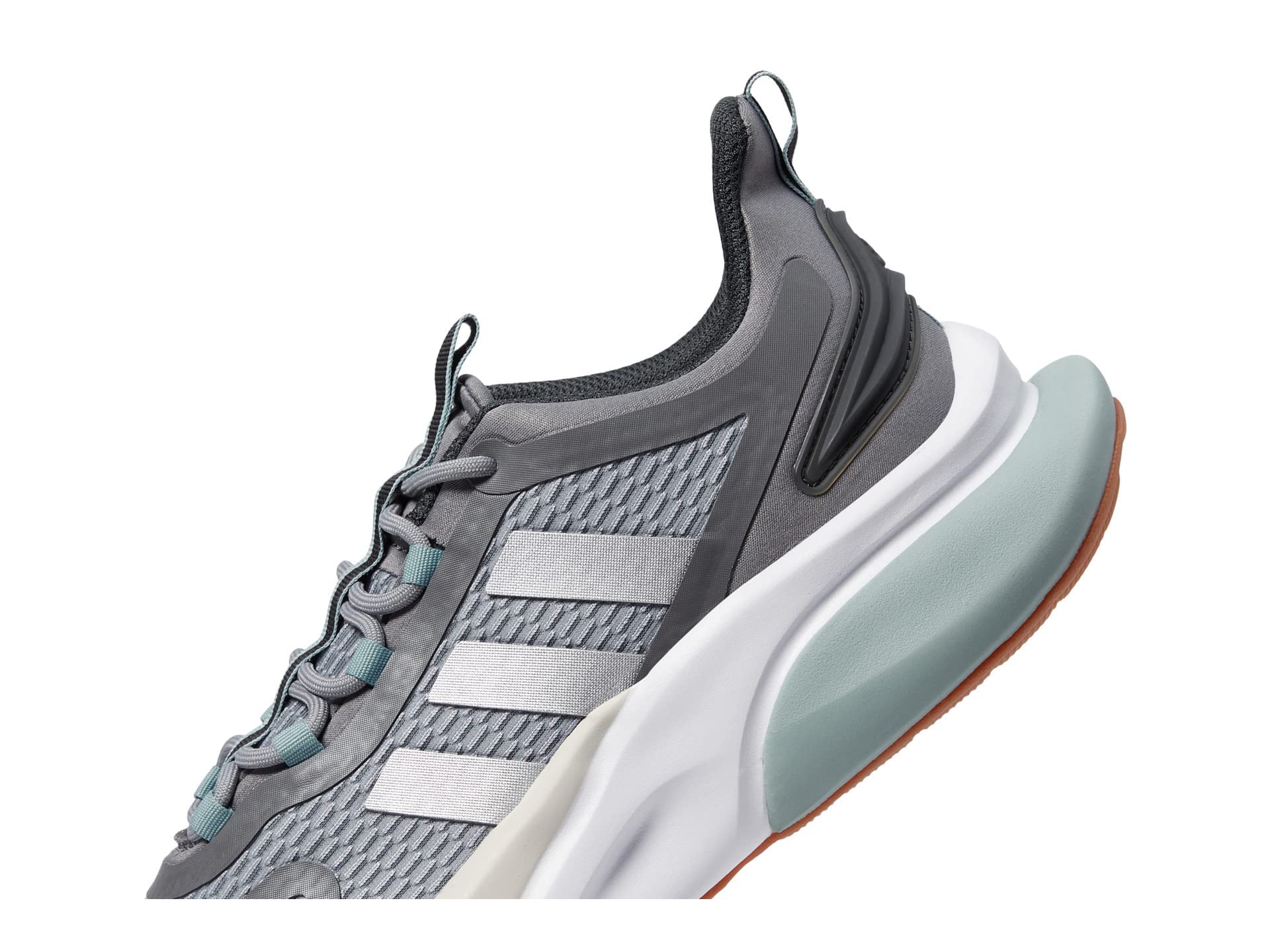 adidas Men's Alphabounce+ Running Shoe, Grey/Silver Metallic, 9