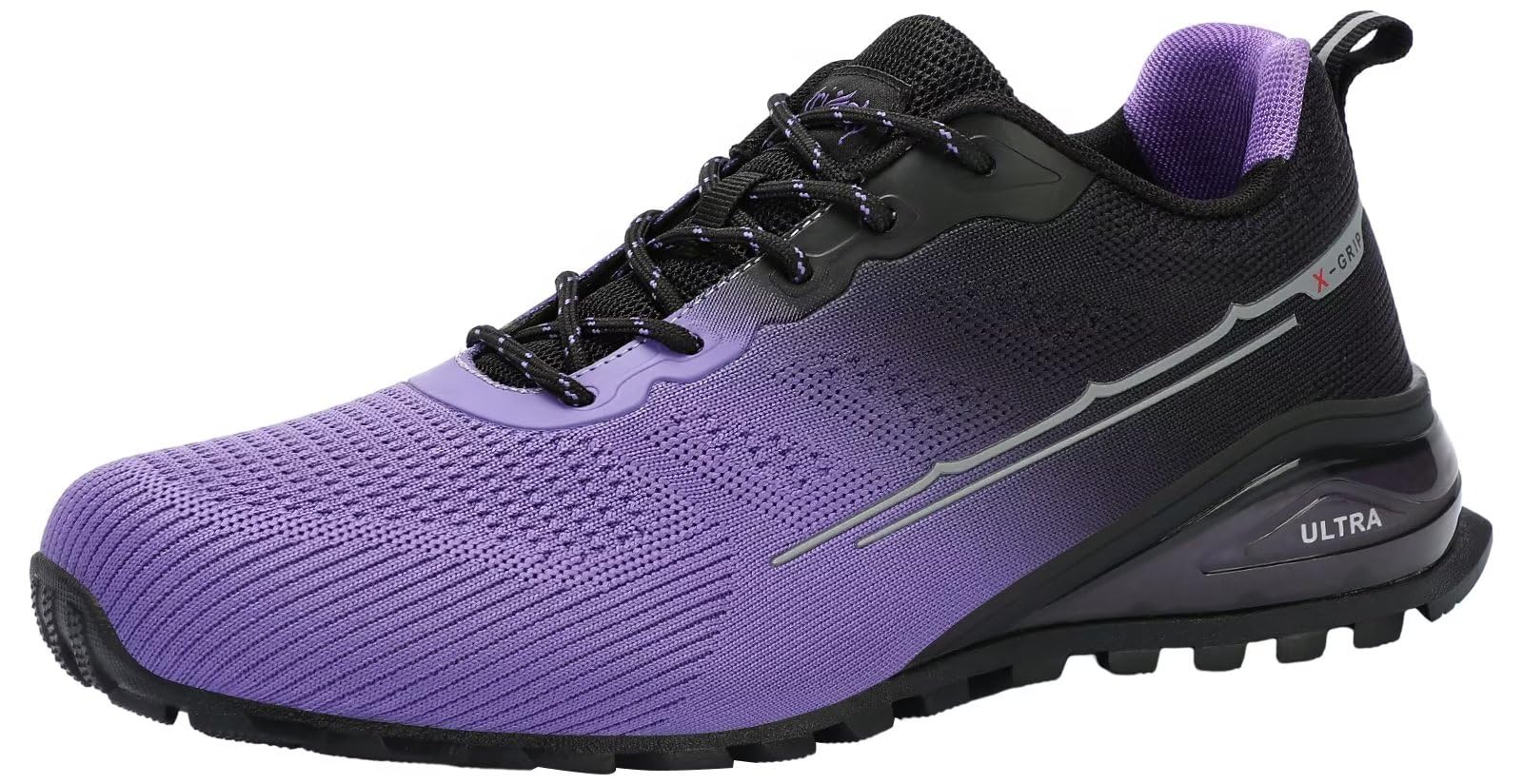 ikunka Men'S Fashion Sneakers Lightweight Breathable Walking Shoes Tennis Cross Training Shoe Non Slip Trail Running Shoes（Purple 14）