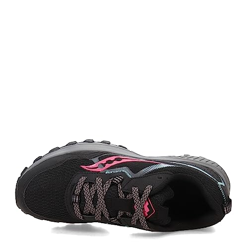 Saucony womens Excursion Tr16 Trail Running Shoe, Black/Fuchsia, 7 US