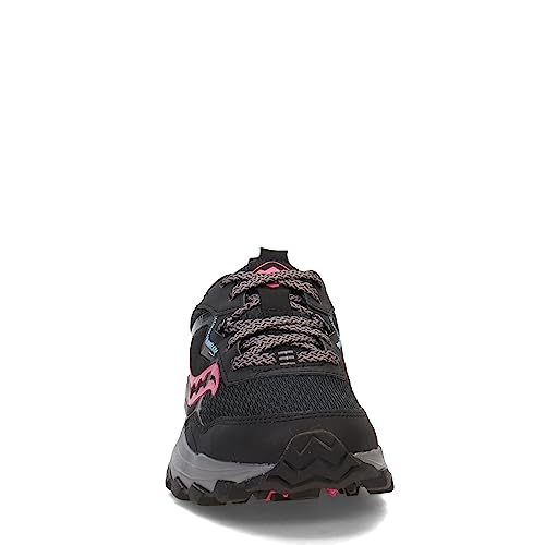 Saucony womens Excursion Tr16 Trail Running Shoe, Black/Fuchsia, 7 US