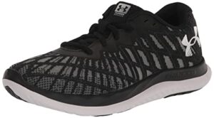 under armour women's charged breeze 2, (001) black/jet gray/white, 6, us