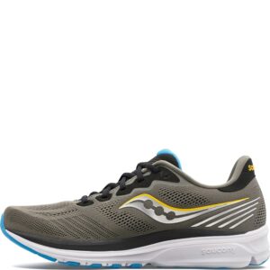 saucony men's ride 14 running shoe, rockface/topaz, 12.5