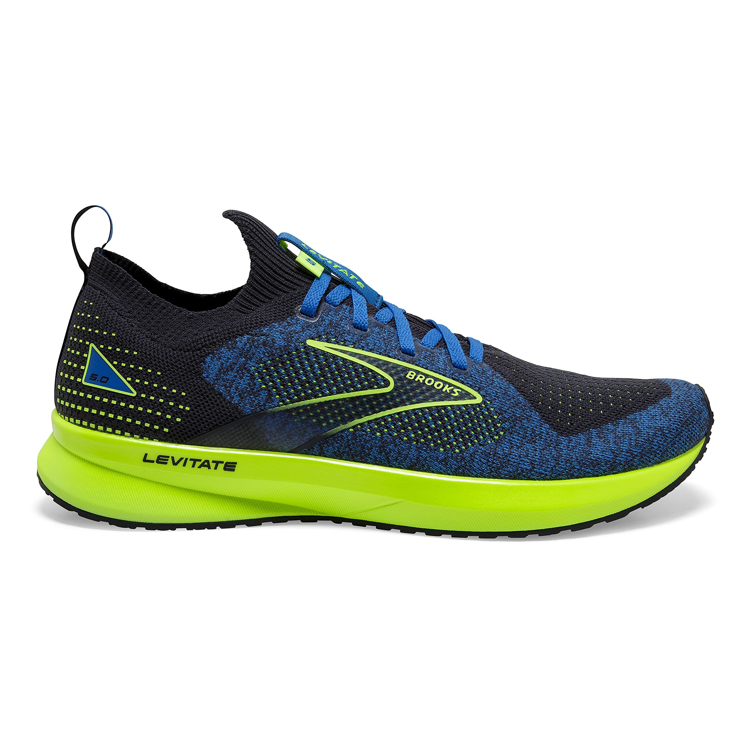 Brooks Men’s Levitate StealthFit 5 Neutral Running Shoe - India Ink/Blue/Nightlife - 10