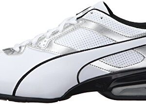 PUMA Men's TAZON 6 FM Cross Training Sneaker, Puma White-Puma Silver-Puma Black, 7