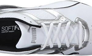 PUMA Men's TAZON 6 FM Cross Training Sneaker, Puma White-Puma Silver-Puma Black, 7