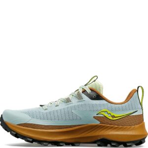 Saucony Women's Peregrine 13 Trail Running Shoe, Glacier/Bronze, 9