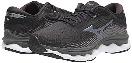 Mizuno Women's Wave Sky 5 Running Shoe, Black, 8.5