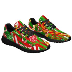 Candies Shoes for Women Tennis Running Shoes Christmas Candy Cane Sneakers Black Size 9