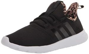 adidas women's casual running shoe, black/black/sandy beige, 9.5