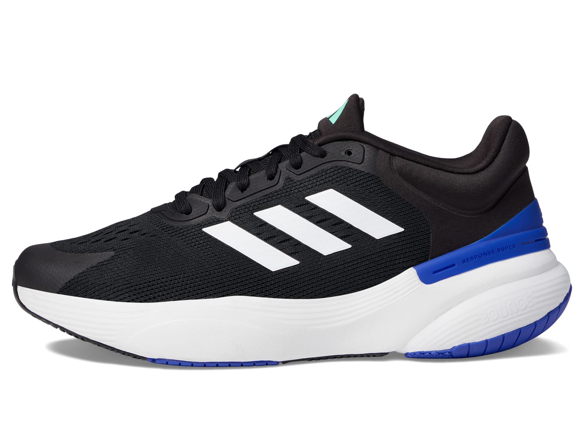 adidas Men's Response Super 3.0 Running Shoe, Black/White/Pulse Mint, 11.5