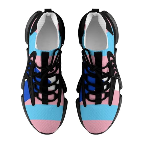 Puerto Rican Trans Flag Sport Shoes for Men Women Non Slip Lightweight Breathable Walking Running Shoes 12women/10men