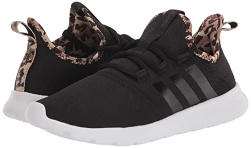 adidas womens Cloudfoam Pure 2.0 Running Shoe, Black/Black/Sandy Beige, 5.5 US