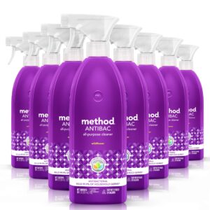 method antibacterial all purpose cleaner spray, wildflower, kills 99.9% of household germs, 28 fl oz (pack of 8)