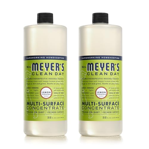 MRS. MEYER'S CLEAN DAY Multi-Surface Cleaner Concentrate, Use to Clean Floors, Tile, Counters, Lemon Verbena, 32 Fl. Oz - Pack of 2