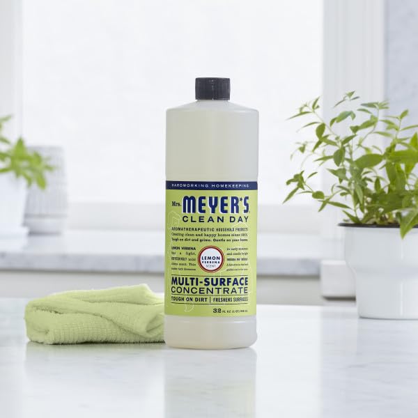 MRS. MEYER'S CLEAN DAY Multi-Surface Cleaner Concentrate, Use to Clean Floors, Tile, Counters, Lemon Verbena, 32 Fl. Oz - Pack of 2